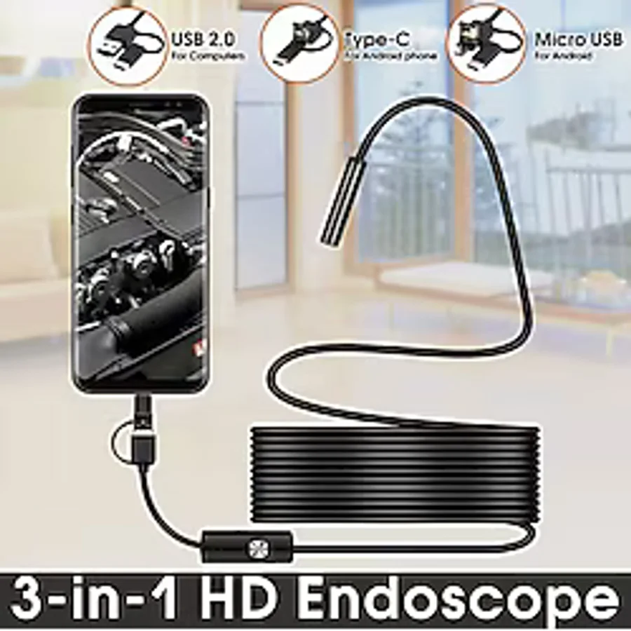Endoskop in Yılan Kamera USB Micro Usb Type-C Uyumlu M