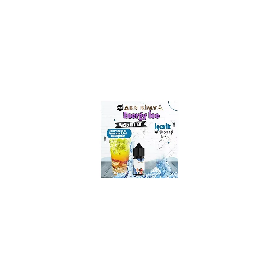 Energy Ice Yoğun Dıy Kit Enerji Içeceği Buz Gıda Aroması %25 Oranda Aroma İçerir (Hazır Değildir )