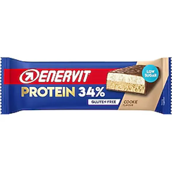 Enervit Protein Bar 55 gr - Kurabiye Aromalı, Düşük Şekerli Sağlıklı Atıştırmalık - 1 Adet