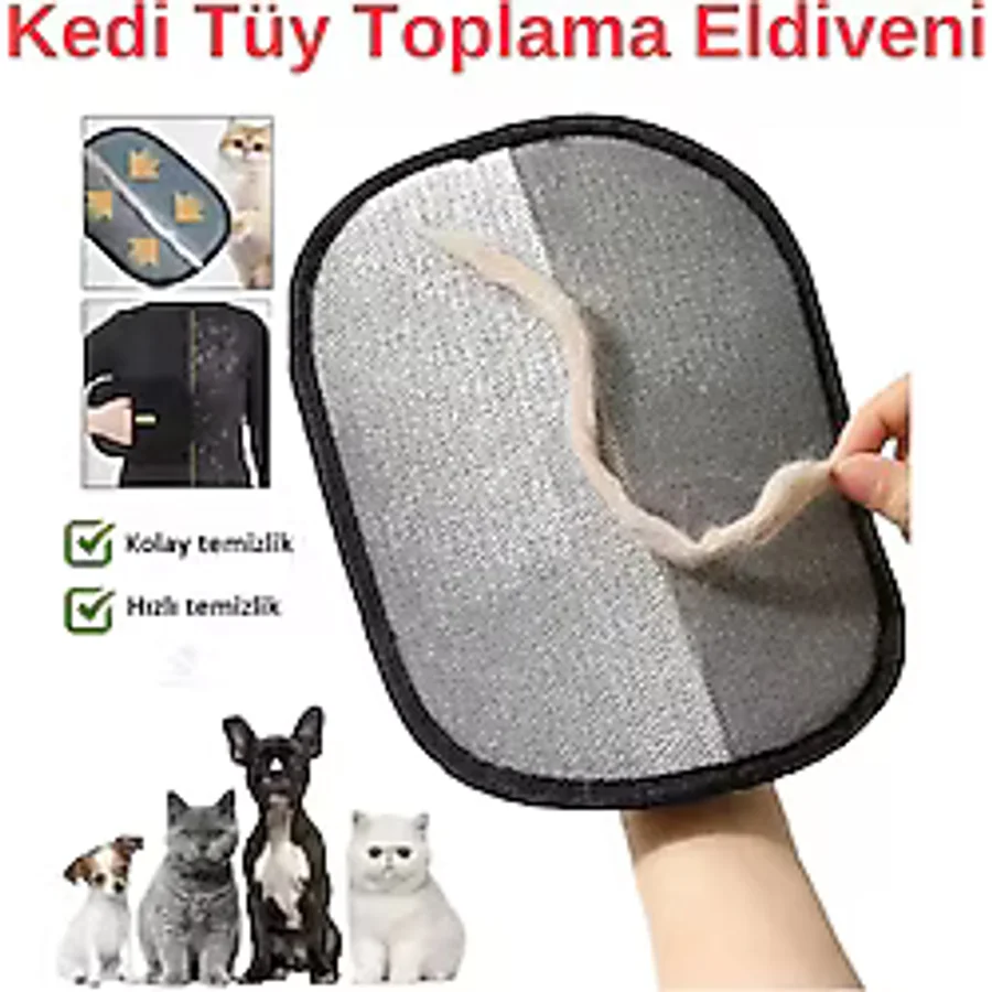 ENFA Kedi Tüy Toplama Eldiveni Tüy Toplama Köpektüy Toplama Eldiveni