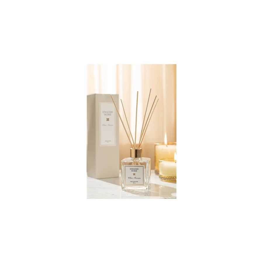 English Home Beyaz Çiçekler Çubuklu Oda Kokusu 200 ml - Bej - 1 Adet