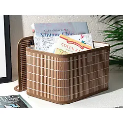 English Home Hardwood Bambu Saklama Kutusu 28X20X18 cm Kahve