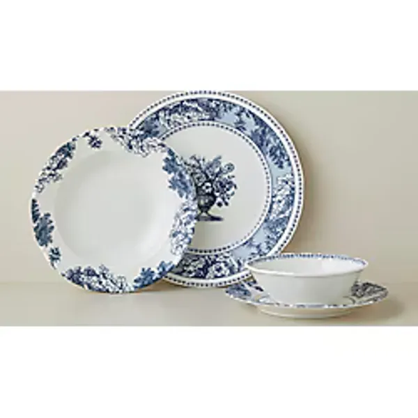 English Home Rosen Porselen Yemek Takımı 24 Parça 6 Kişilik Lacivert