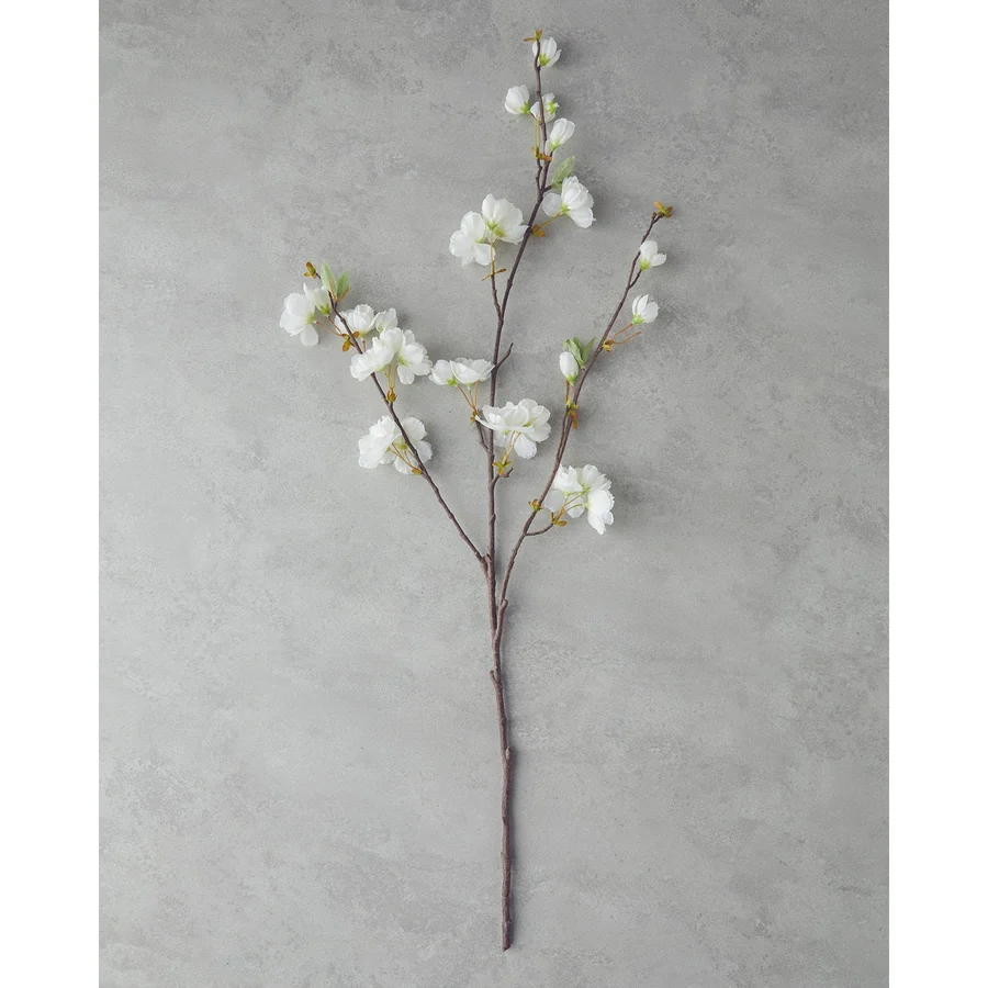 English Home Sakura Tek Dal Yapay Çiçek Beyaz