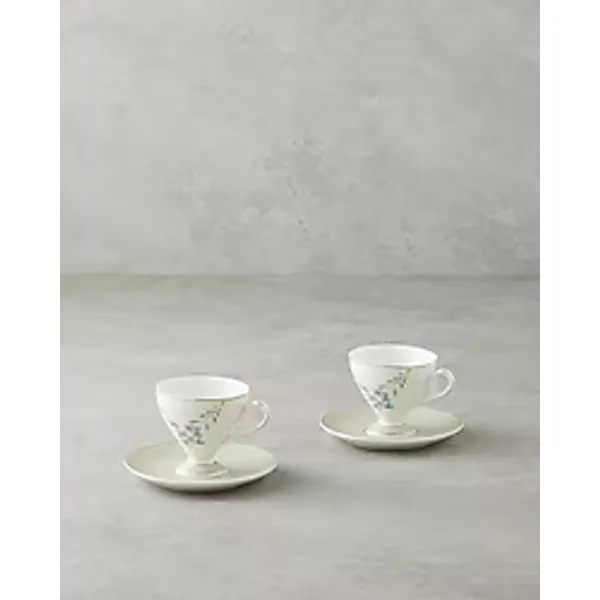 English Home Valentina New Bone China Açık Yeşil 2 Kişilik Kahve Fincan Takımı