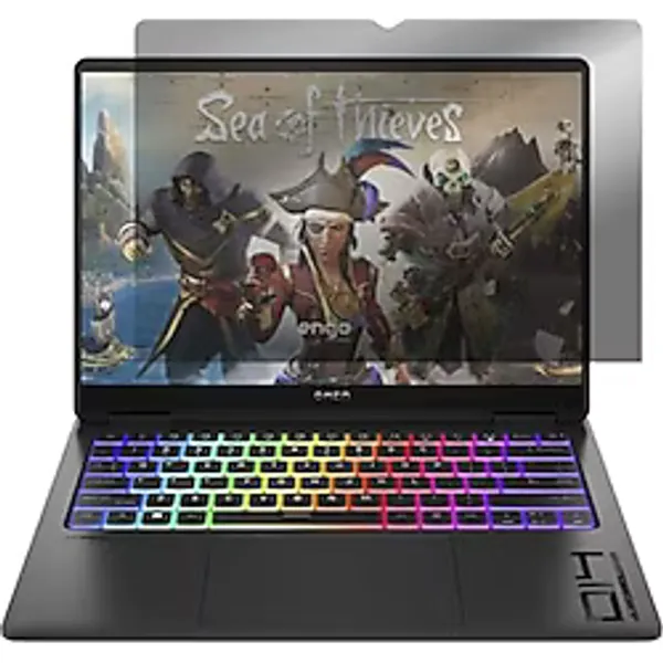 Engo Hp Omen Transcend 14 İnç İle Uyumlu Hayalet Ekran Koruyucu Notebook, Yandan Görünmeyen Anti-Spy Gizlilik (Privacy) Laptop Koruması, 9H Temperli Nano Kırılmaz Esnek Cam, Parlama Önleyici