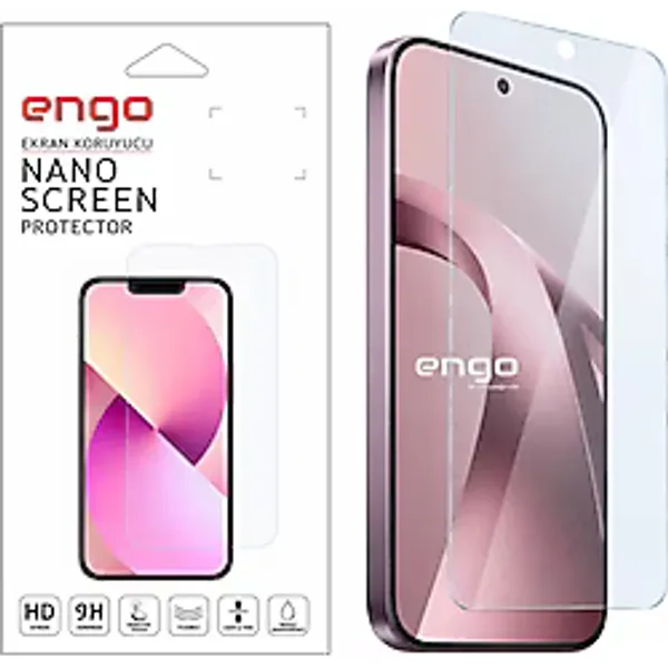 Engo Xiaomi 17T İle Uyumlu Ekran Koruyucu 9H Temperli Kırılmaz Esnek Nano Cam, Çizilmeye Dayanıklı Koruma, HD Şeffaf