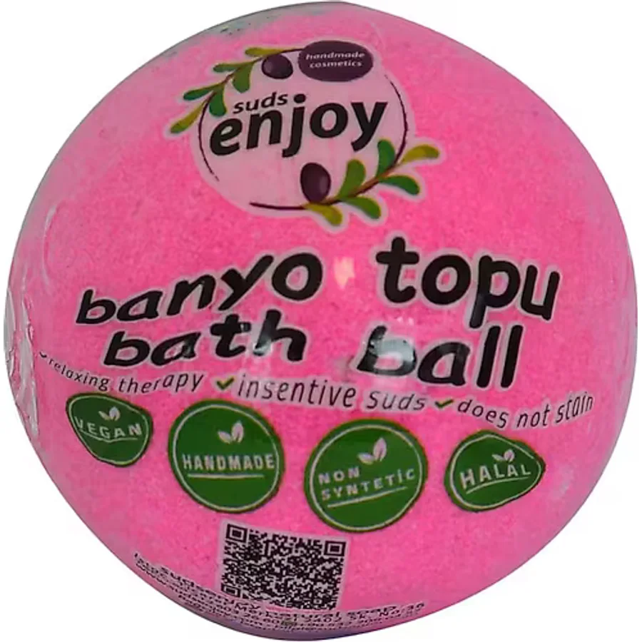 Enjoy Pembe Düşler El Yapımı Banyo Küvet Topu Sabunu Pembe 90-120 Gr