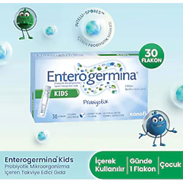 Enterogermina Kids 30 Flakon 2 Milyar Bacillus Clausii Sporu İçeren Probiyotik