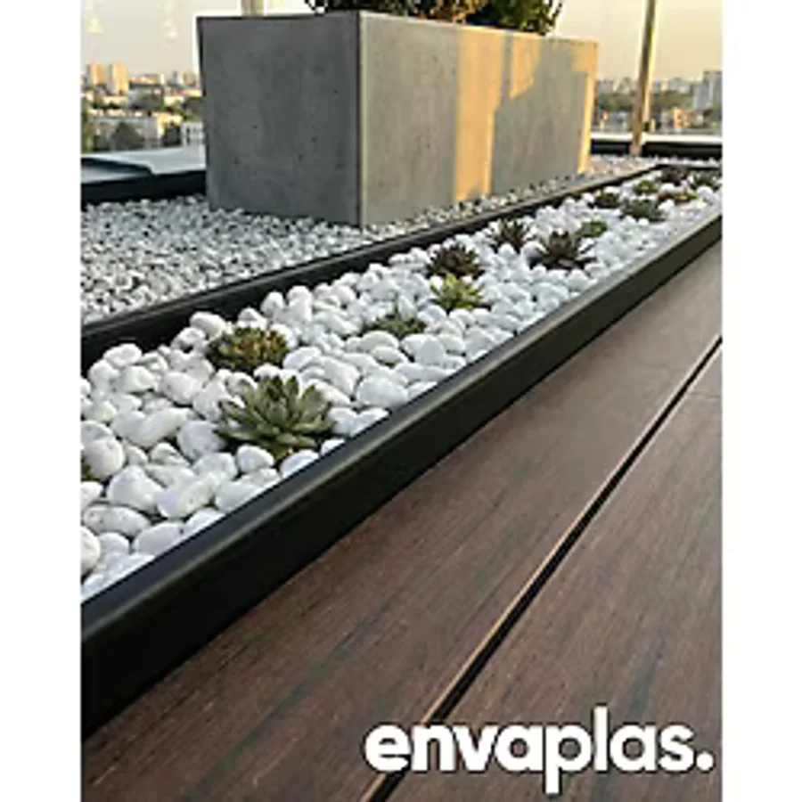 EnvaPlas Profesyonel Bahçe Ekipmanları Pratik Garden Siyah Strong Düz Çim Ayırıcı 10 Mt (4X2,5MT)sınırlayıcı Ayıracı Taş Toprak Bariyeri