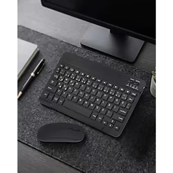 Epilons Bluetooth Klavye Mouse Seti Taşınabilir Wireless Bilgisayar Aksesuarı - Çok Renkli