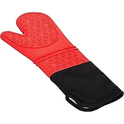 Epinox Silikon Fırın Eldiveni Yanmaz Eldiven Siyah 41,5 cm