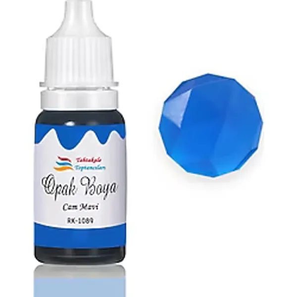 Epoksi Reçine Opak Boya Pigment Opak Epoksi Boyası 20 ML Cam Mavi - 1089