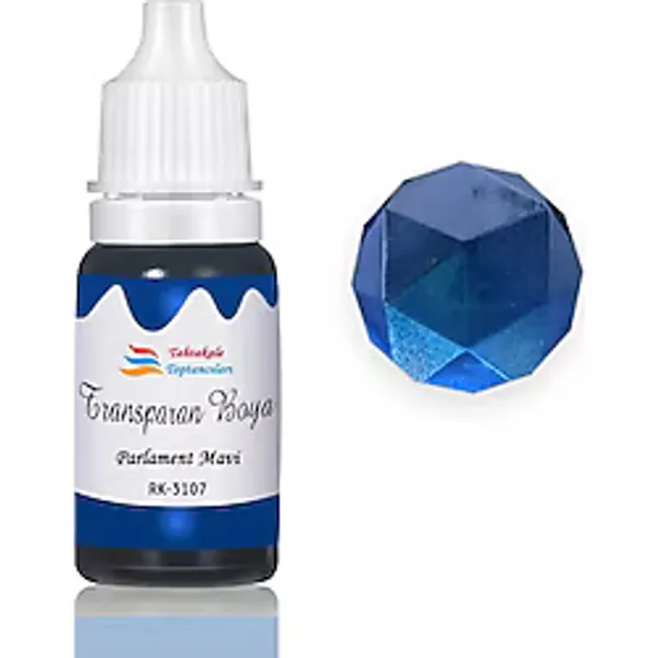 Epoksi Reçine Transparan Boya Pigment Şeffaf Epoksi Boyası 20 ML Parlament Mavi - 3107