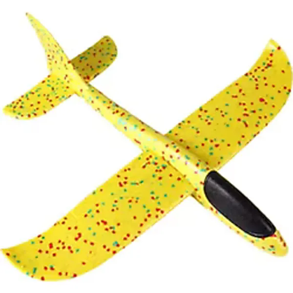 Epp Silikonlu Köpük Planör Uçak Çocuk Eğitici Model Oyuncak Sarı
