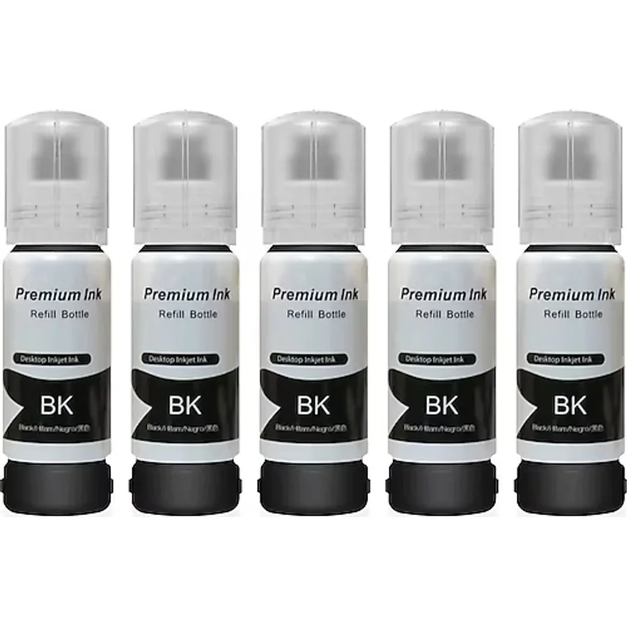 EPSON EcoTank L3151 için5 Adet Siyah Photoink Mürekkep