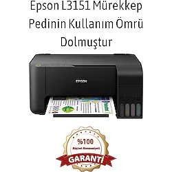 Epson L3151 Atık Mürekkep Pedi Resetleme