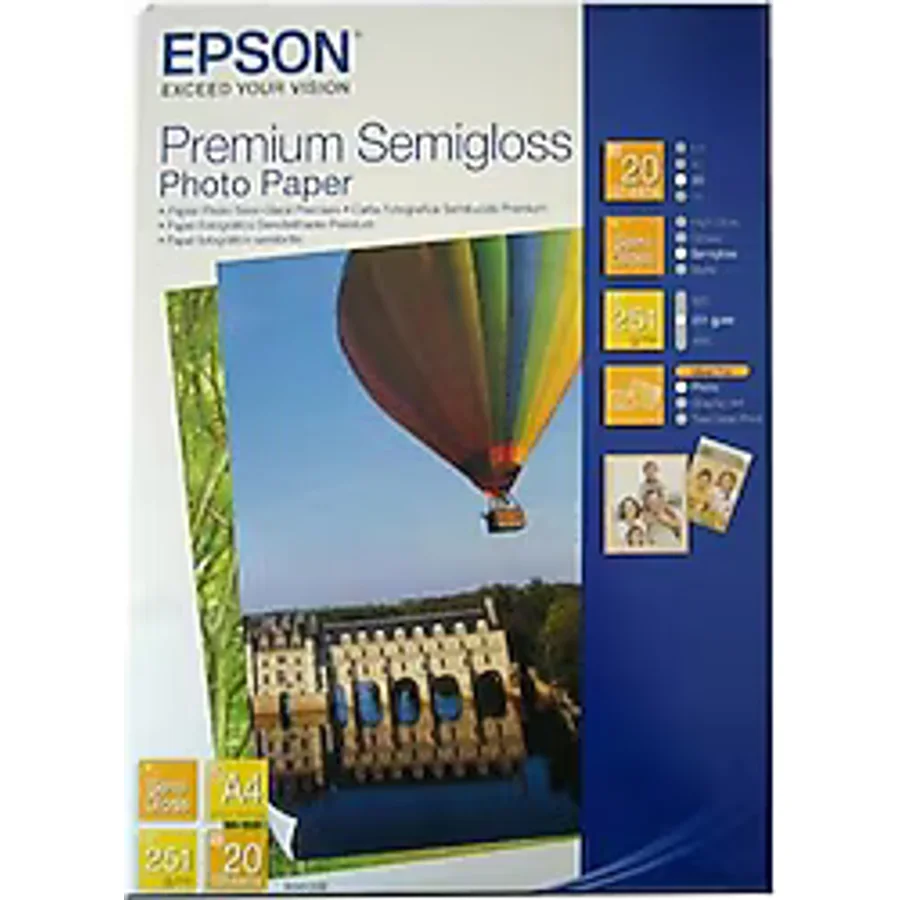 Epson Premium Semigloss S041332 251 gr 20'li A4 Fotoğraf Kağıdı