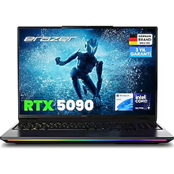 Erazer Beast 16 X10 MD600093 Ultimate Intel Ultra 9 290HX 64GB Ram 2tb SSD RTX5090 16" 300Hz Miniled Qhd+ W11H Oyuncu Laptop - 2 TB - 64 GB