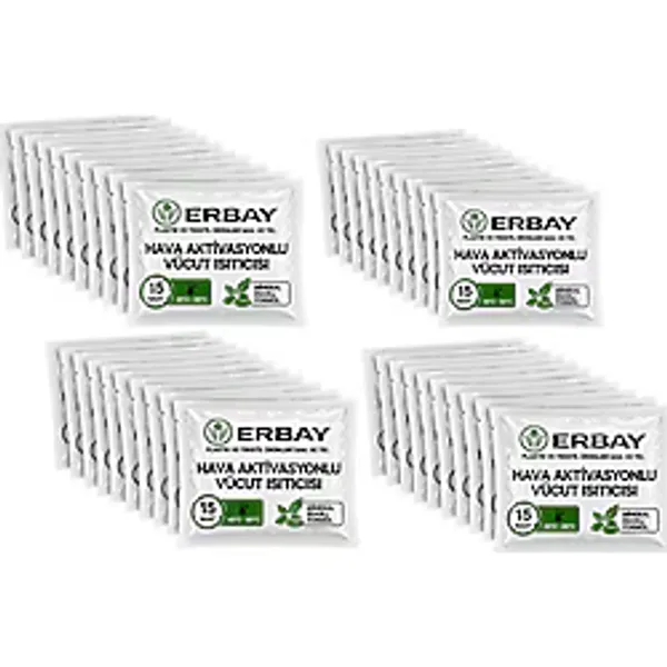 ERBAY 40'lı Paket Isınmatik Cep Sobası 15 Saat Vücut Isıtıcı Isıtıcı Ped Hava Aktivasyonlu El Ayak Bel Isıtan 40-80°C Kışlık Kamp Outdoor Seyahat Askeri Taktik Soğuk Hava