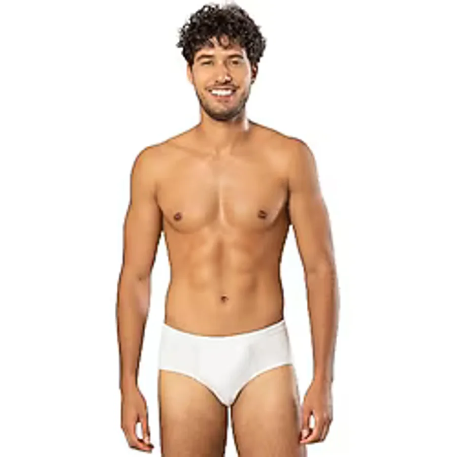 Erdem 1300 Erkek Penye Slip Külot 3 Adet Beyaz 4Xl