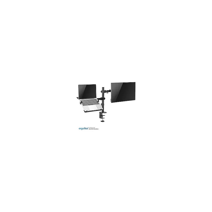 Ergoflex A74L Amortisörlü 17-27 Monitör Tutucu ve 10-17 Laptop Standı
