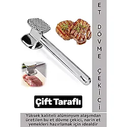 Ergonomik Tutuş Mutfak Et Kıyma Köfte Yüksek Kaliteli Dayanıklı Pratik Çift Taraflı Et Dövme Çekici