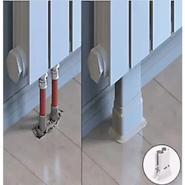 ERGÜL Beyaz Petek Radyatör Boru Gizleme Çiftli Petek Aksesuarı 6 Cm 15,5 Cm Arası Ayarlanabilir ( 6 ADET)