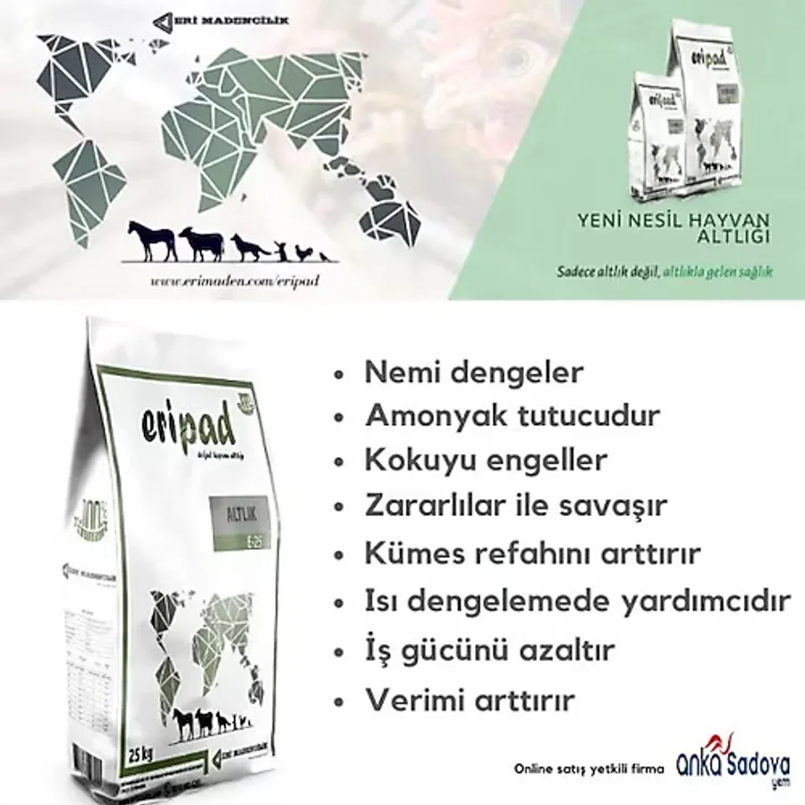 Eripad-Yeni Nesil Hayvan Altlığı-25kg