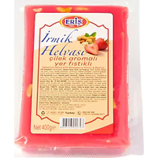 Eriş Çilek Aromalı ve Yer Fıstıklı İrmik Helvası 400 gr