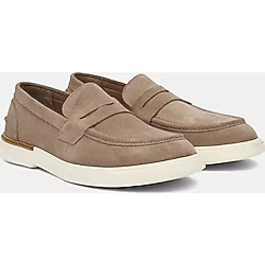 Erkek Bej Klasik Süet Deri Loafer