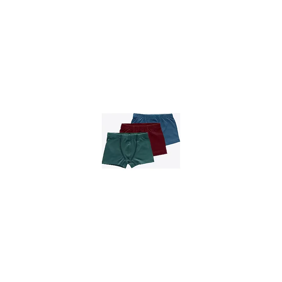 Erkek Çocuk Siyah Gri Füme 3 Lü Paket Pamuk Elastan Boxer 209