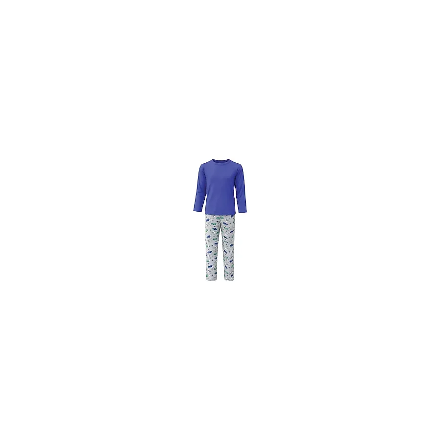 Erkek Çocuk Uzun Kollu Pijama Takımı Mor