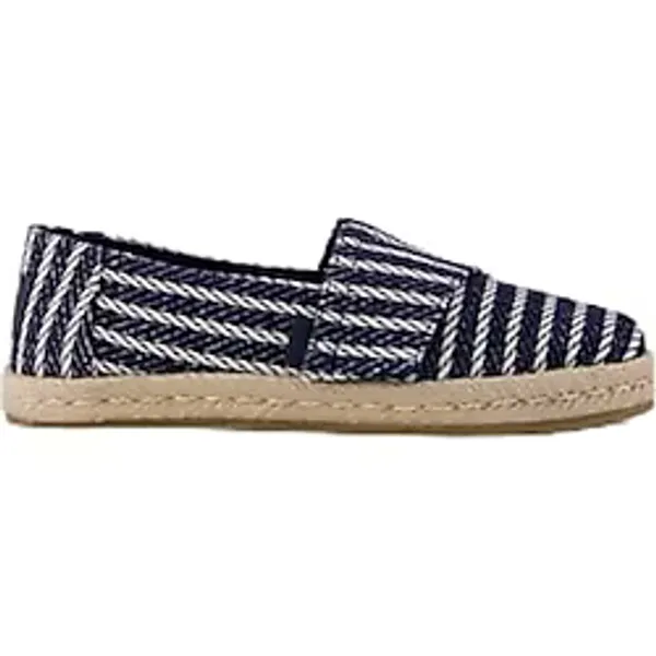 Erkek Espadril 10023199 Toms DIANA ALPARGATA ROPE 2.0 Navy Nautical Stripe