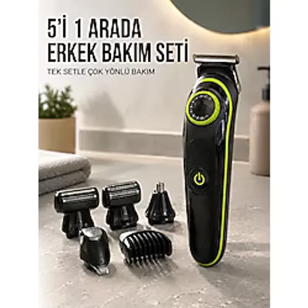 Erkek Kişisel Bakım Seti Çok Amaçlı Sakal Vücut Burun Kulak Tıraş Makinesi