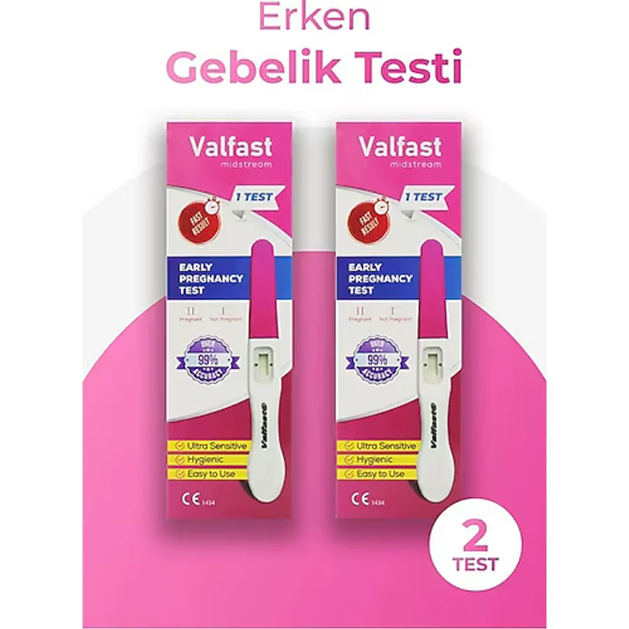 Erken Gebelik Testi Hızlı Hamilelik Testi 2 Adet (Gizli Gönderim)