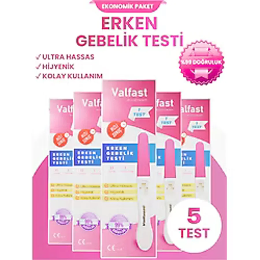 Erken Gebelik Testi Hızlı Hamilelik Testi 5 Adet