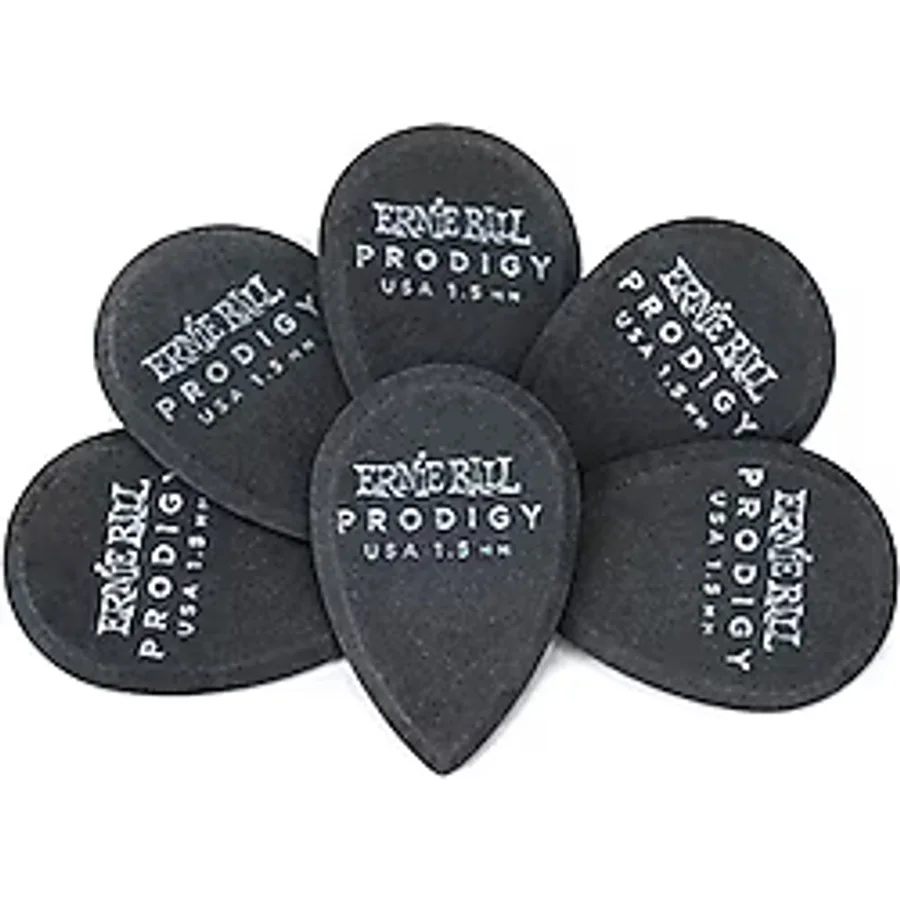Ernie Ball 1.5Mm Teardrop Prodigy Seçtikleri 6'Lı Paket Siyah