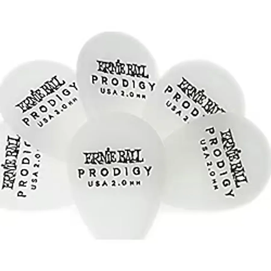 Ernie Ball 2.0Mm Teardrop Prodigy Seçtikleri 6'Lı Paket Beyaz