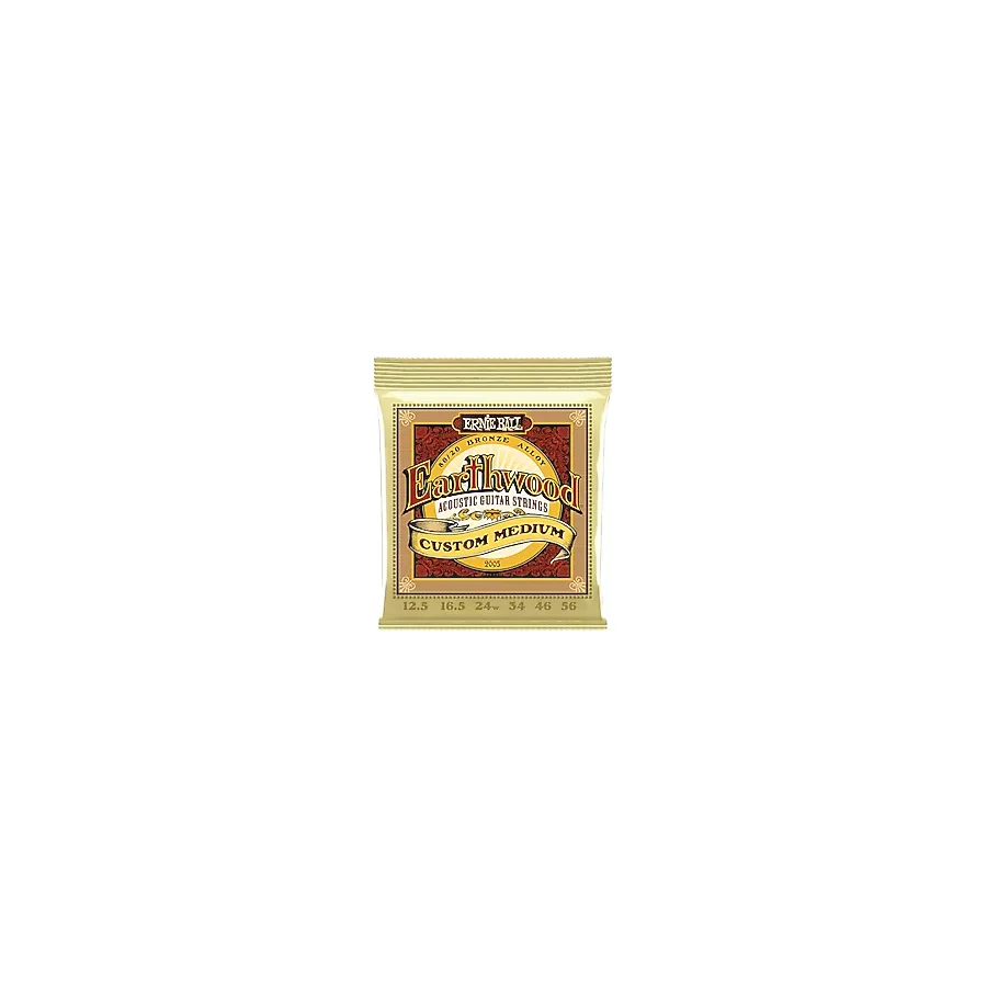 Ernie Ball Custom Medium Earthwood 80/20 Bronz Akustik Gitar Telleri 12.5-56 Kalınlık