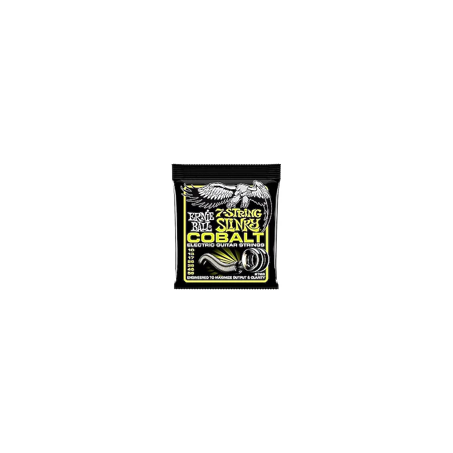 Ernie Ball Normal Slinky Kobalt 7 Telli Elektro Gitar Telleri, Ölçü 10-56