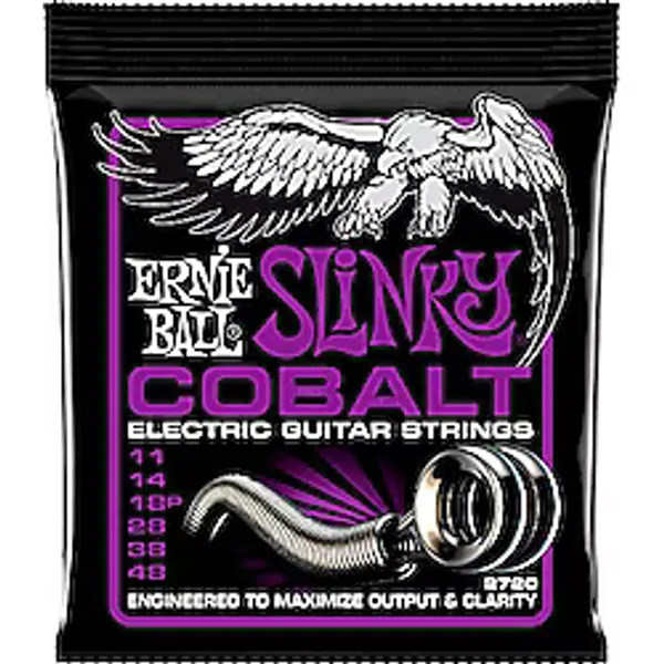 Ernie Ball Power Slinky Kobalt Elektro Gitar Telleri, Ölçü 11-48