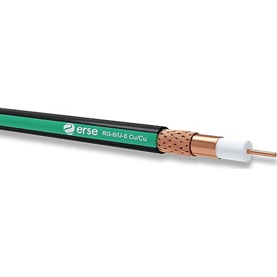 Erse RG6U6 20 m Bakır Cu/Cu Uydu Anten Kablosu