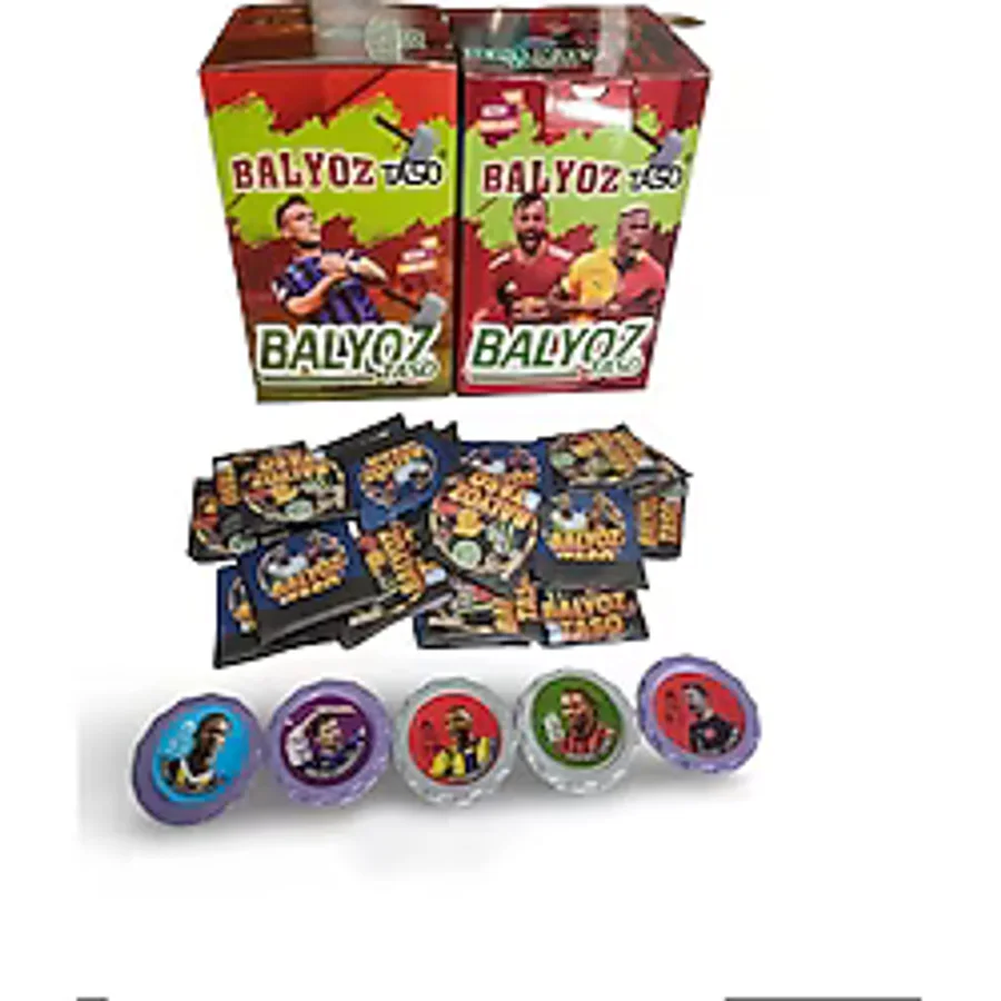 Ertoys Store Balyoz Taso Futbolcu Tasoları Hediye Paketinde ve Mini Oyuncak Hediyeli Oyun Seti - 50 ADET
