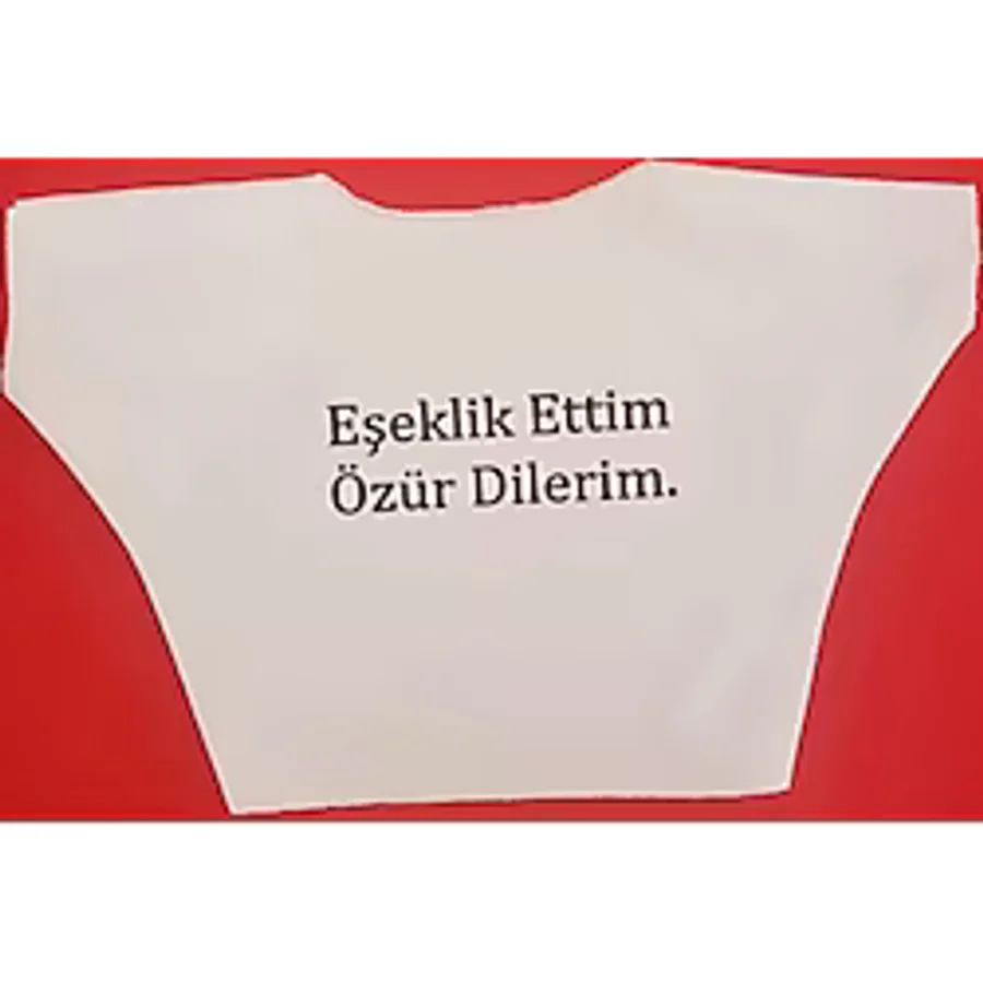 Eşeklik Ettim Yazılı Peluş Oyuncak Tişörtü