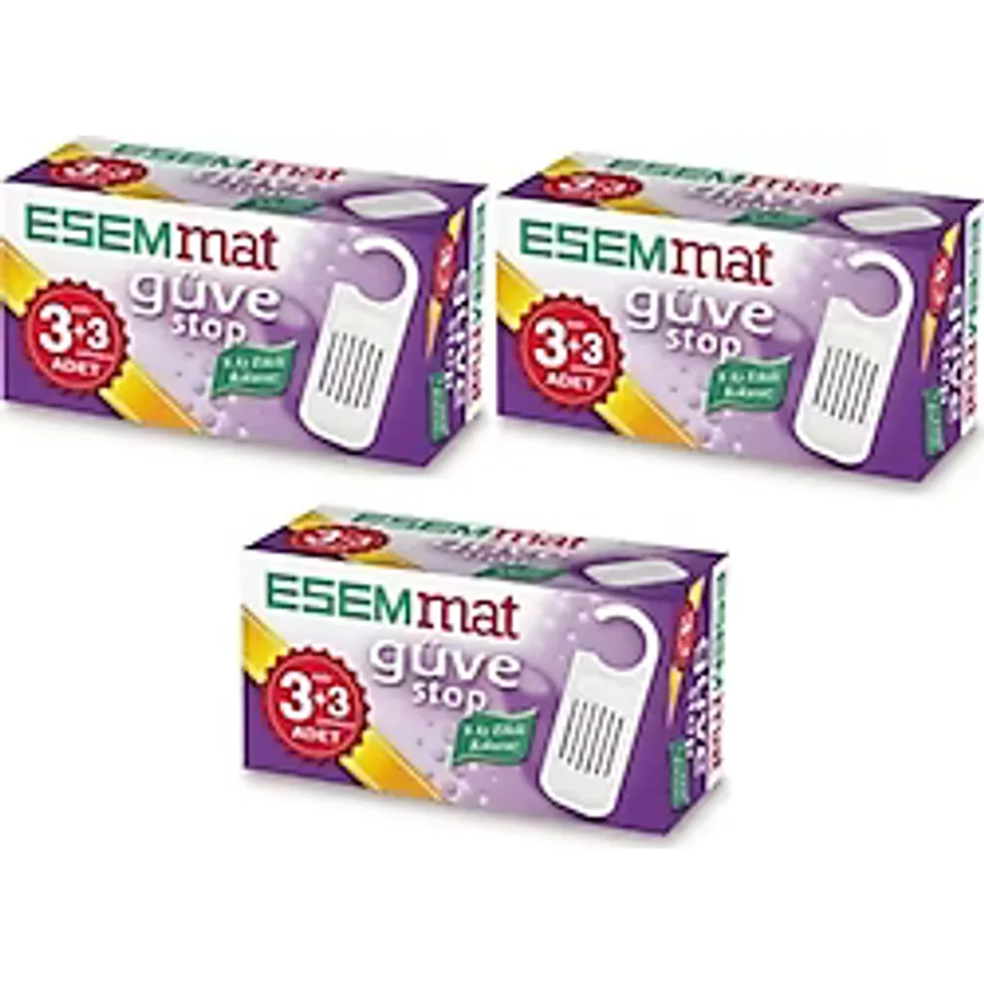 Esemmat 3 Askı + 3 Çekmece 3'lü Kokusuz Güve Stop