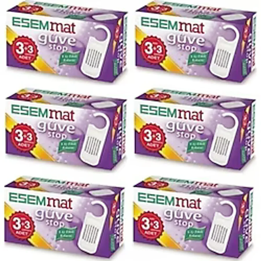 Esemmat 3 Askı + 3 Çekmece 6'lı Kokusuz Güve Stop