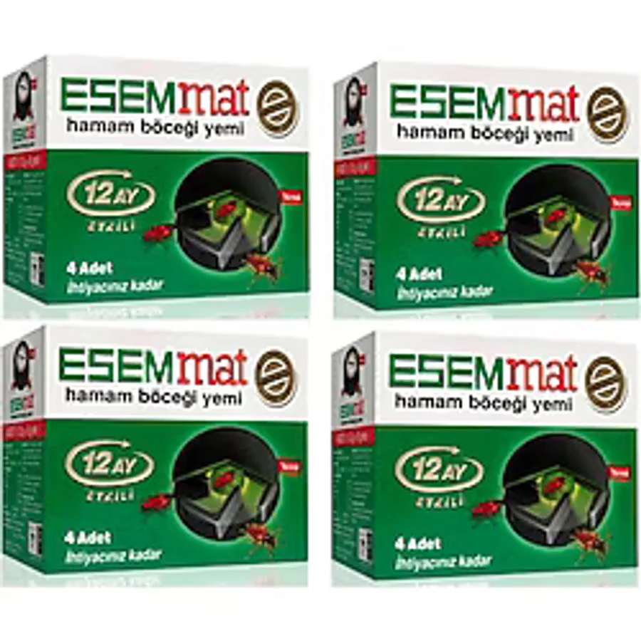 Esemmat Hamam Böceği Yemi 12 Ay Etkili 4 'lü X4 'lü