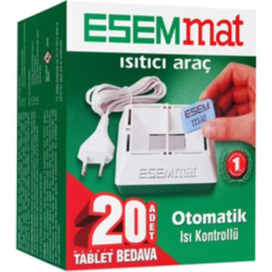 Esemmat Kablolu Otomatik Isı Kontrollü Cihaz + 20 Tablet
