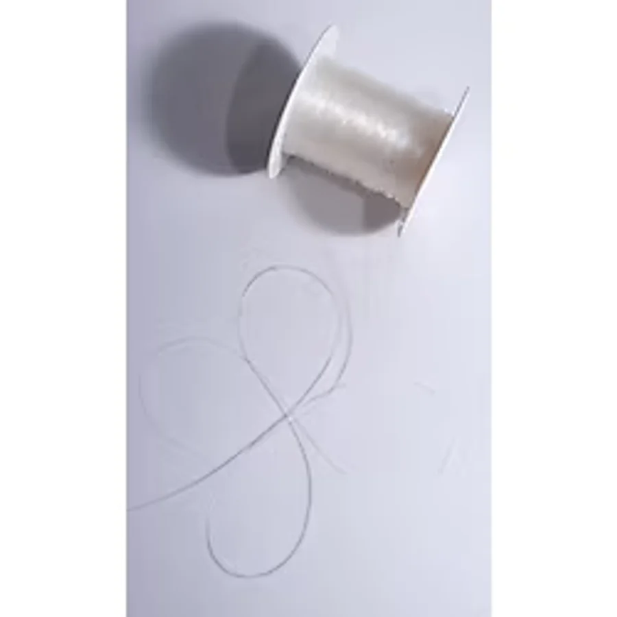 Eskişehir hobi sanat 0.8 Mm Şeffaf Lastik Misina 50 Metre Esnek Lastikli Bileklik Tesbih Ipi Misinası